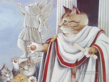 Cat Painting - Rome cat Susan Herbert